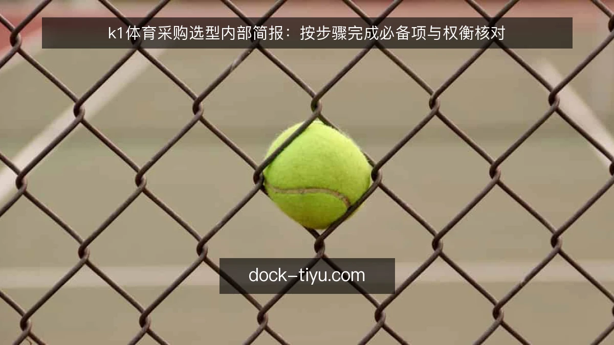 k1体育采购选型内部简报:按步骤完成必备项与权衡核对